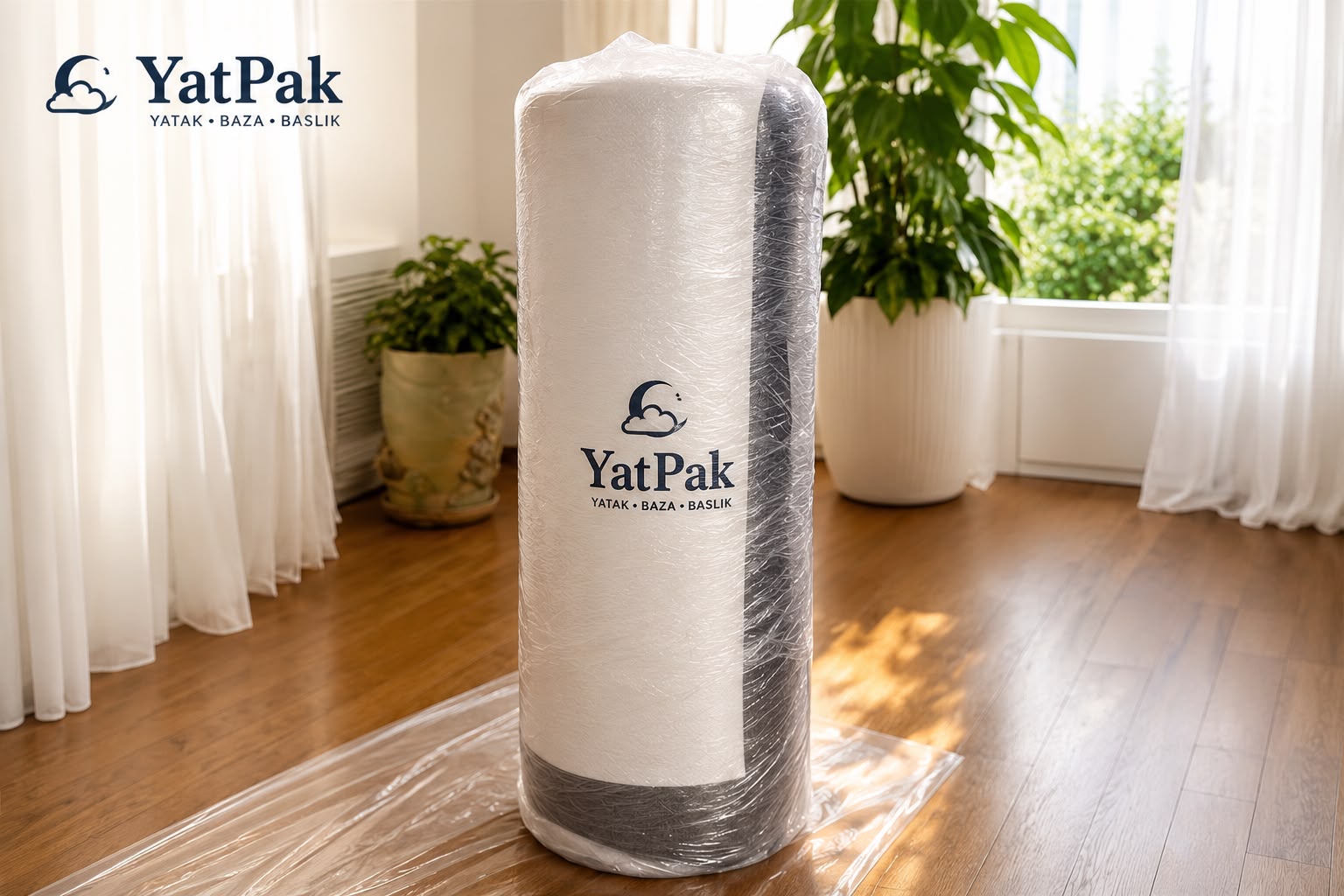 Roll Pack ambalajında rulo hâlinde YATPAK yatak